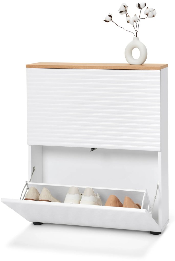 Výklopná zásuvka na topánky s 2 priečinkami