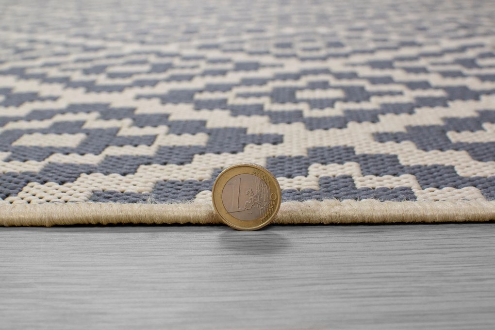 Flair Rugs koberce Kusový koberec Florence Alfresco Moretti Beige/Anthracite štvorec – na von aj na doma - 200x200 cm