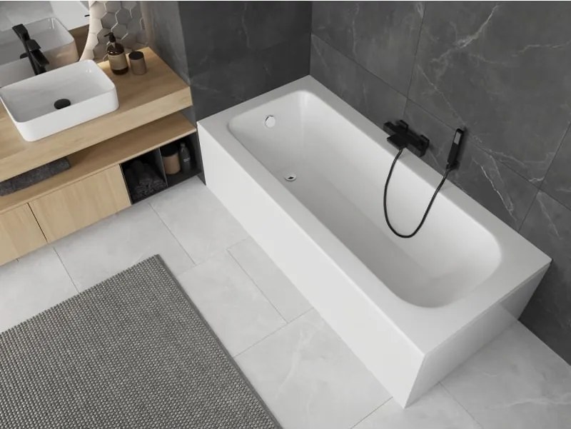 Mexen Vega obdĺžniková vaňa 180 x 80 cm s krytom, biela - 55011808000X