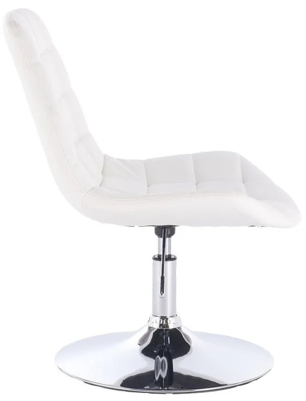 LuxuryForm DESIGN Stolička PARIS na striebornom tanieri - biela