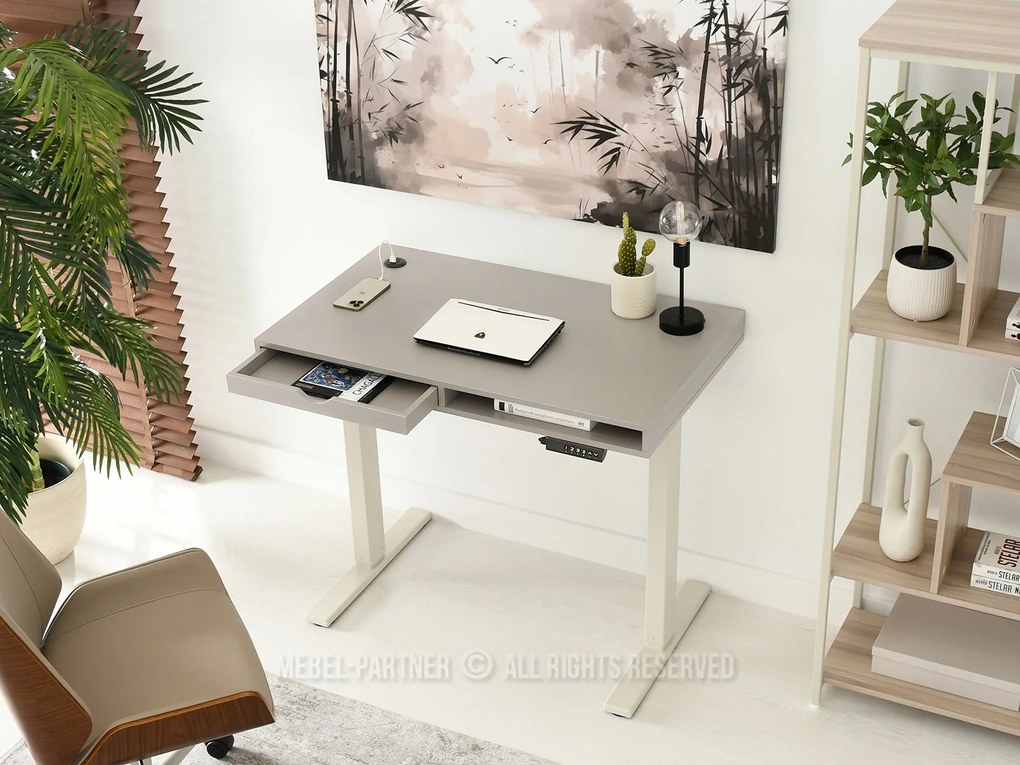 PC stolík Osto 100 (béžová + biela). Akcia -22%. Vlastná spoľahlivá doprava až k Vám domov. 1109808