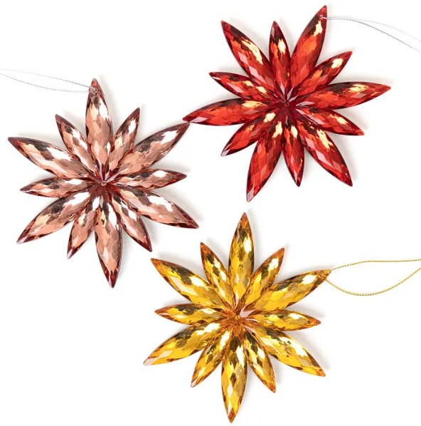 Závesná vianočná dekorácia ASTRE zlatá vločka 836720