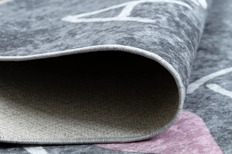 Dywany Łuszczów, Detský kusový koberec Junior 52106.801 Alphabet grey, 120x170, šedá, detská izba