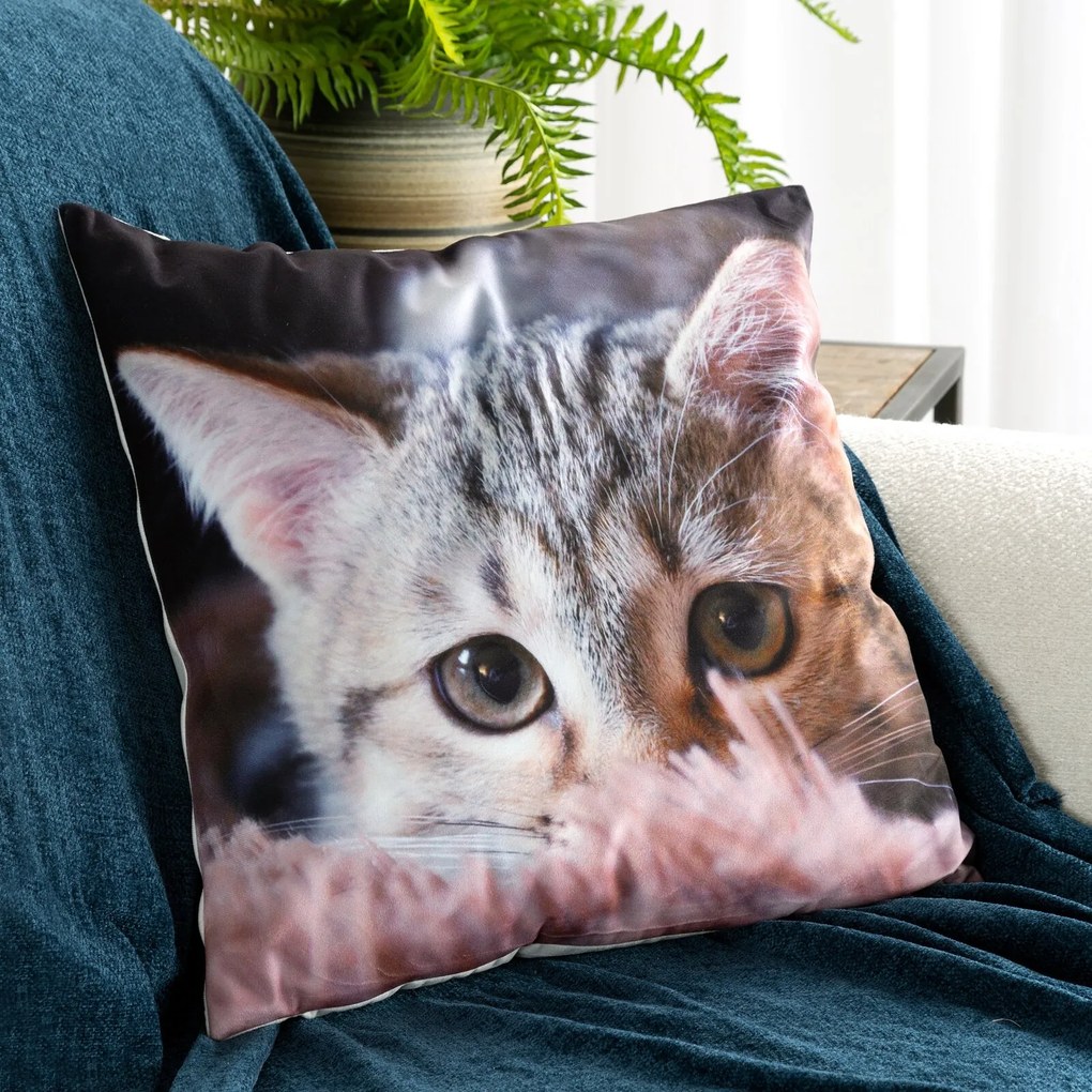DETSKÁ DEKORAČNÁ OBLIEČKA NA VANKÚŠ ANIMAL75 45X45 CM VZOROVANÁ