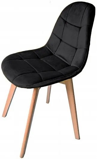 Zamatová stolička Montreal čierna