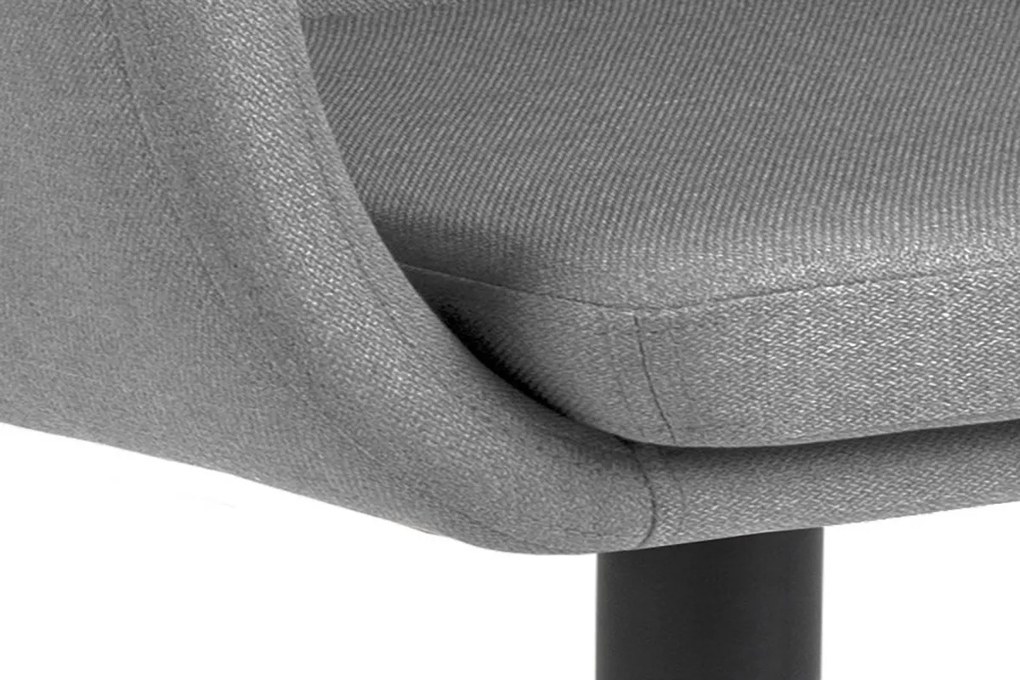 Elegantné otočné kreslo Almond, svetlosivé
