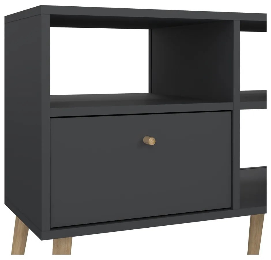 Antracitový TV stolík 117x61 cm Bodo – Tvilum