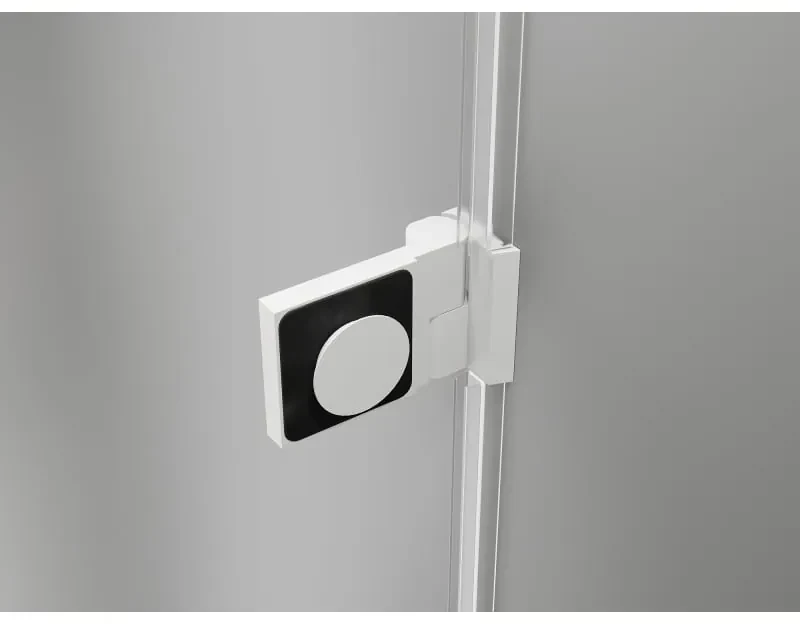 Mexen Lunar-B, výklopný sprchový kút ľavý 95 x 70 cm, 8mm číre sklo, biely profil, 832-095-070-20-00-L