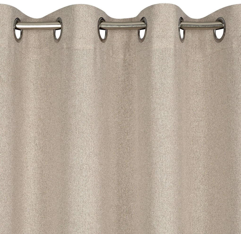 ZÁVES NA KRÚŽKOCH LIDIA 140X250 CM BÉŽOVÁ