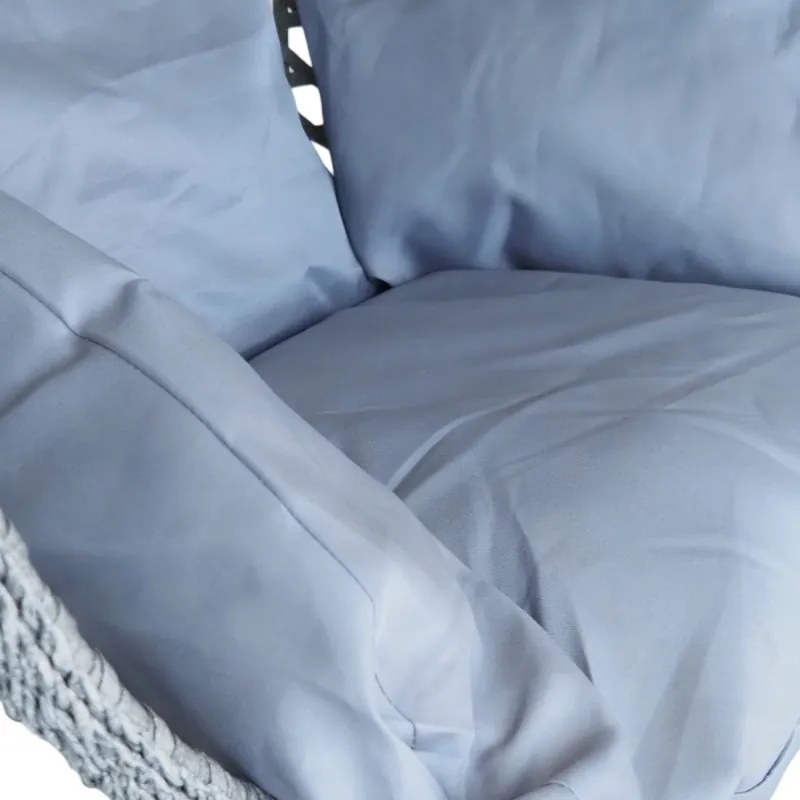 Závesné ratanové hojdacie kreslo SELENA PLUS sivé