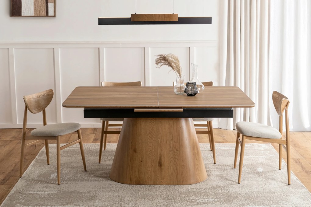 LIZBONA Keramický rozkladací stôl 160-200 cm dub/dub