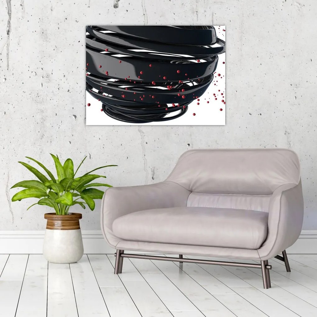 Sklenený obraz - Abstrakcia zemegule (70x50 cm)