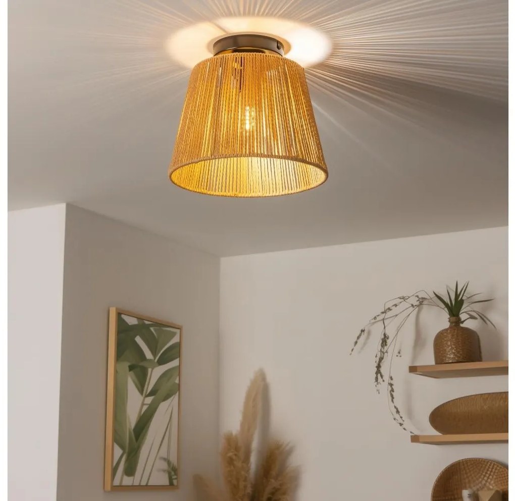 Brilagi - LED prisadené stropné svietidlo CERIA BOHO 1xE27/40W/230V, priemer 28 cm, hnedá