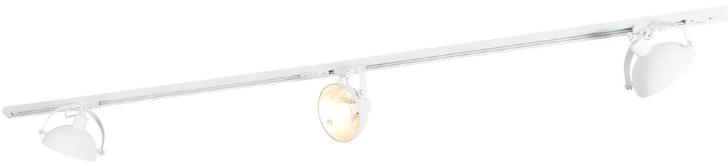 1-fázový koľajnicový systém s 3 nastaviteľnými bielymi bodovými svetlami - Magnax