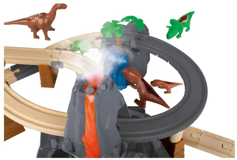 Playtive Drevená železničná súprava City Express/Dinoland (Dinoland)  (100356699)