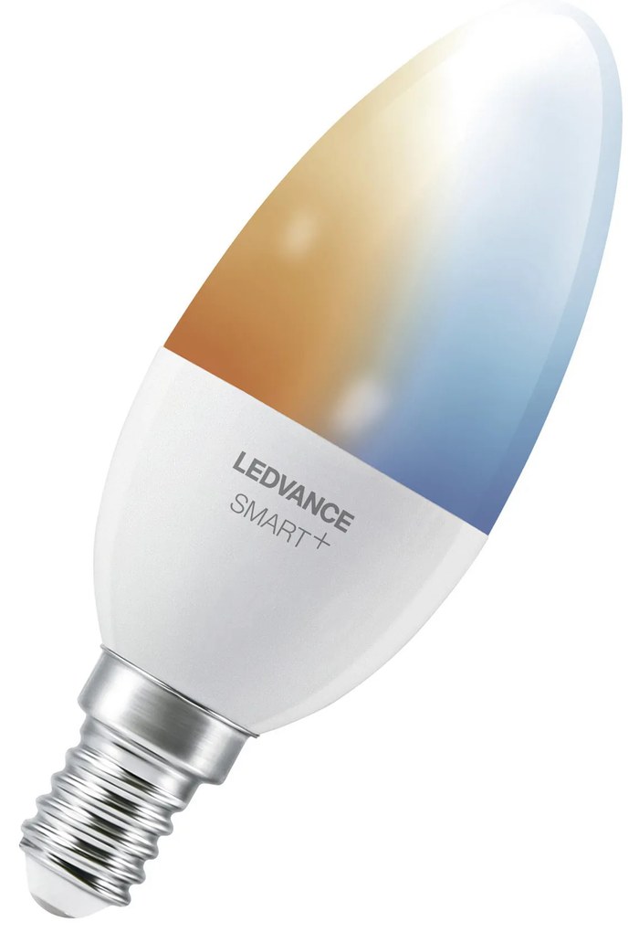 LEDVANCE Inteligentná LED žiarovka SMART+ BT, E14, sviečka, 5W, 470lm, 2700K, teplá studená biela