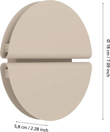 Eglo 902121 - LED Vonkajšie nástenné svietidlo PIANOSA LED/4,5W/230V IP44 béžová