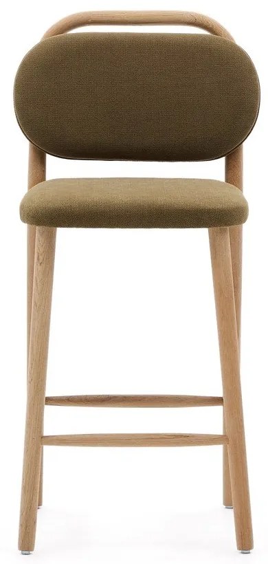 Kaki barová stolička (výška sedadla 66 cm) Helda – Kave Home