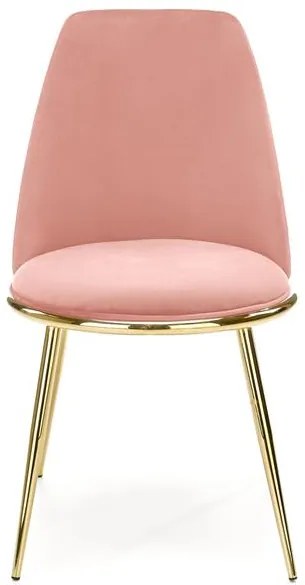 JEDÁLENSKÁ STOLIČKA KALEY RUŽOVÁ BLUVEL 52 + ZLATÁ