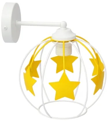 Detská nástenná lampa STARS 1xE27/15W/230V žltá/biela