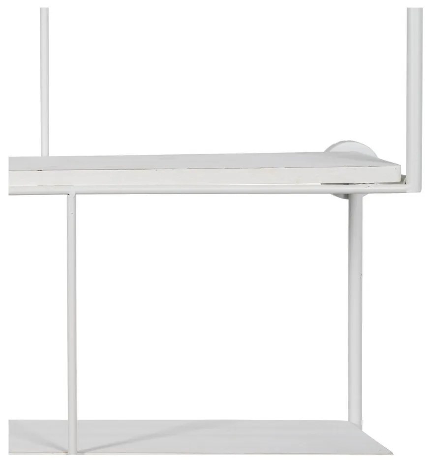 Biela poschodová kovová polica 51 cm – Ixia