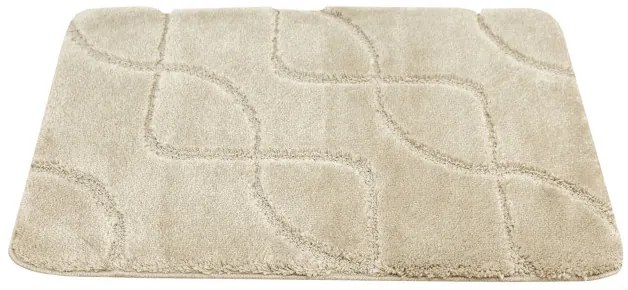 Kúpeľňový koberček Ivona svetlobéžový, línie
