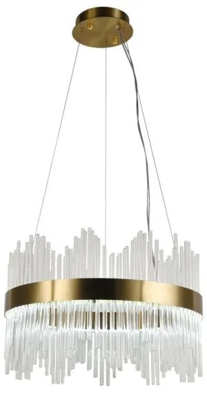 LED Stmievateľný luster na lanku LED/70W/230V 3000-6500K zlatá + diaľkové ovládanie