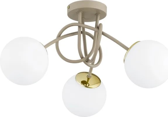 Brilagi - Prisadený luster MILO ECRU 3xE27/60W/230V béžová/zlatá