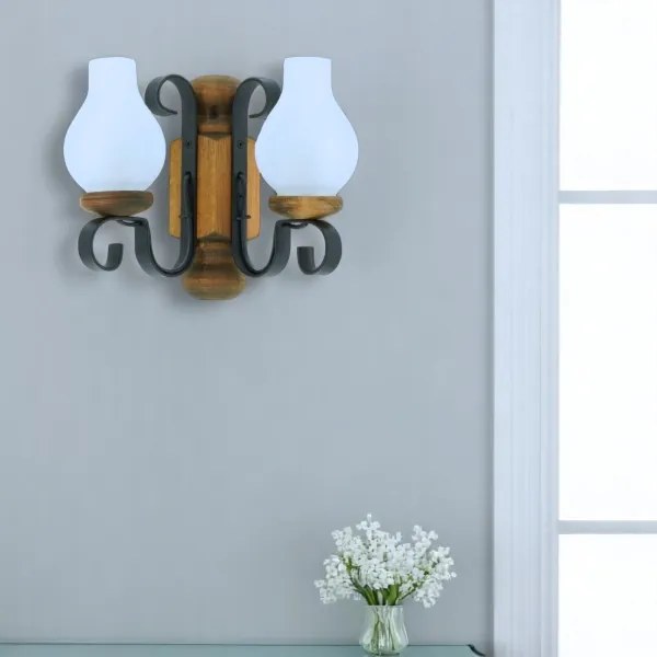 Brilagi - Nástenné svietidlo RUSTIC 2xE14/40W/230V buk