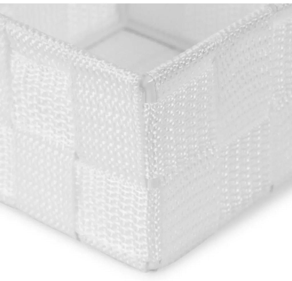 Compactor Úložný organizér do zásuvky Compactor TEX - košík S, 12 x 12 x 7 cm, biely, S