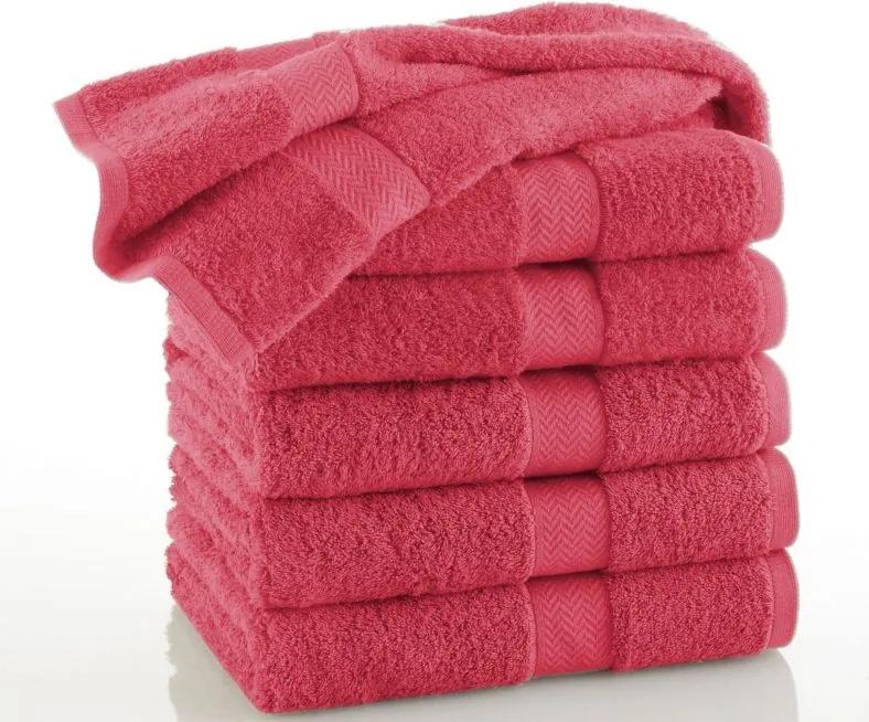 Měkký froté ručník Piruu 50x100 cm, 500 g/m² - Červená
