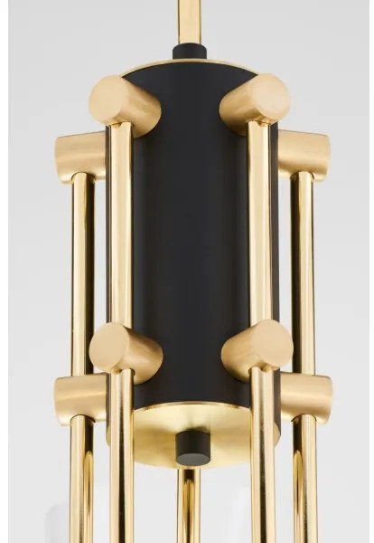 Jupiter 2088 - Luster na tyči RAMIREZ 5xE27/15W/230V zlatá/čierna