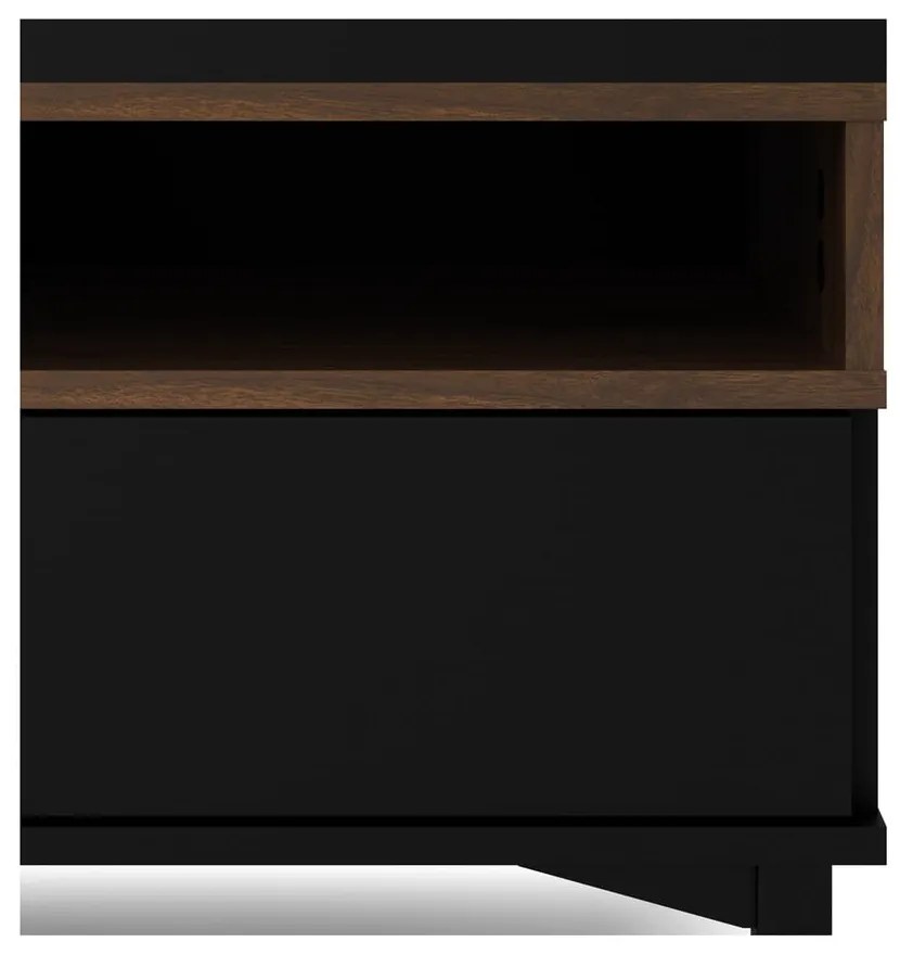 Čierny TV stolík 156x48x48 cm Roomers – Tvilum