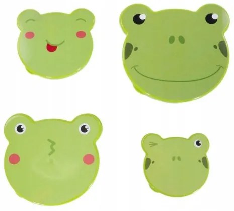 Sada detských desiatových boxov Frog, 4 ks, 200 ml, 300 ml, 500 ml a 750 ml