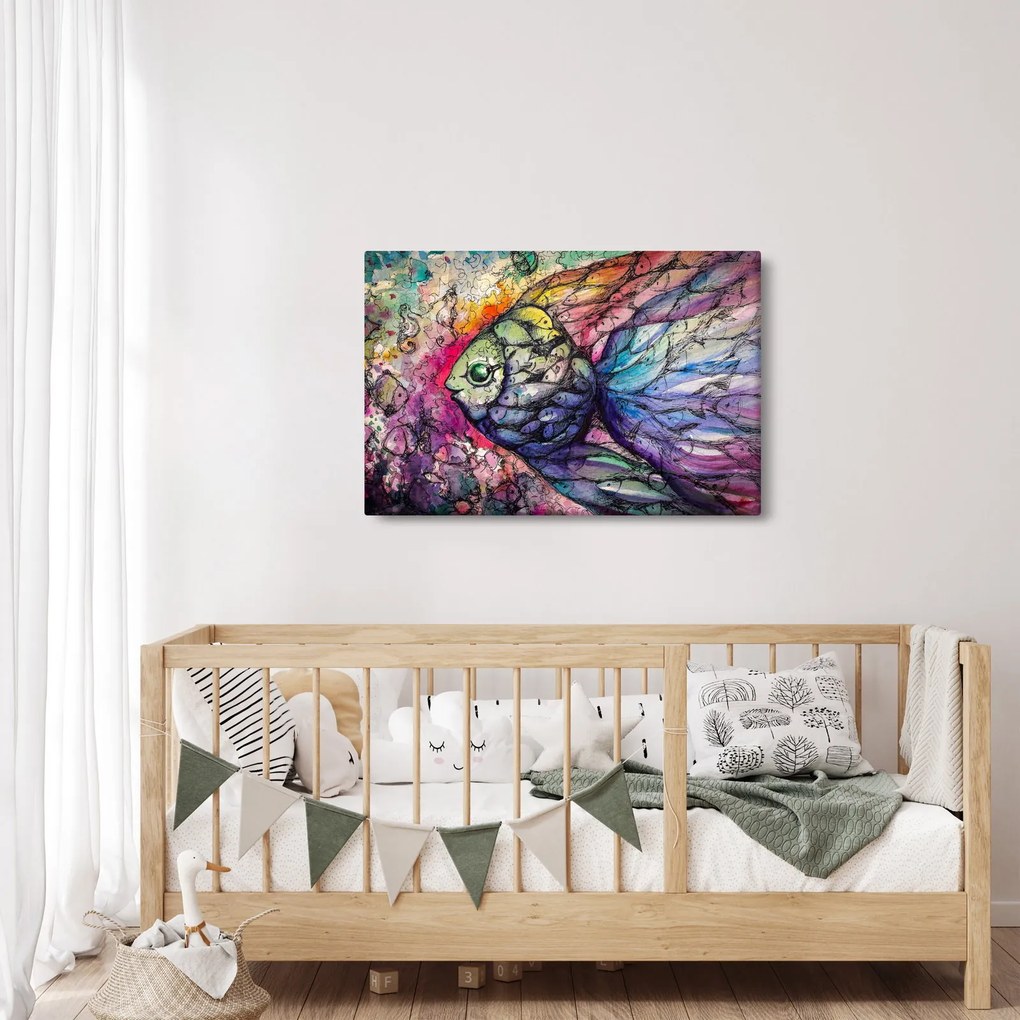 Obraz - Farebná rybička (90x60 cm)