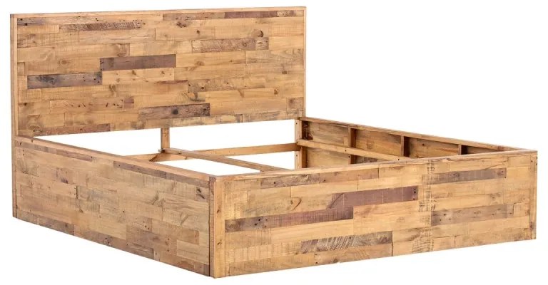 furniture-nabytek.cz - Masívna posteľ Mayari z recyklovanej borovice, lakovaná, hnedá – 180x200 cm