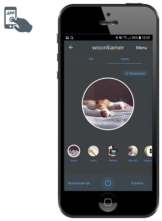 Sada 5 ks Smart GU10 stmievateľné LED svietidlo čierne 7W 600 lm 3000K