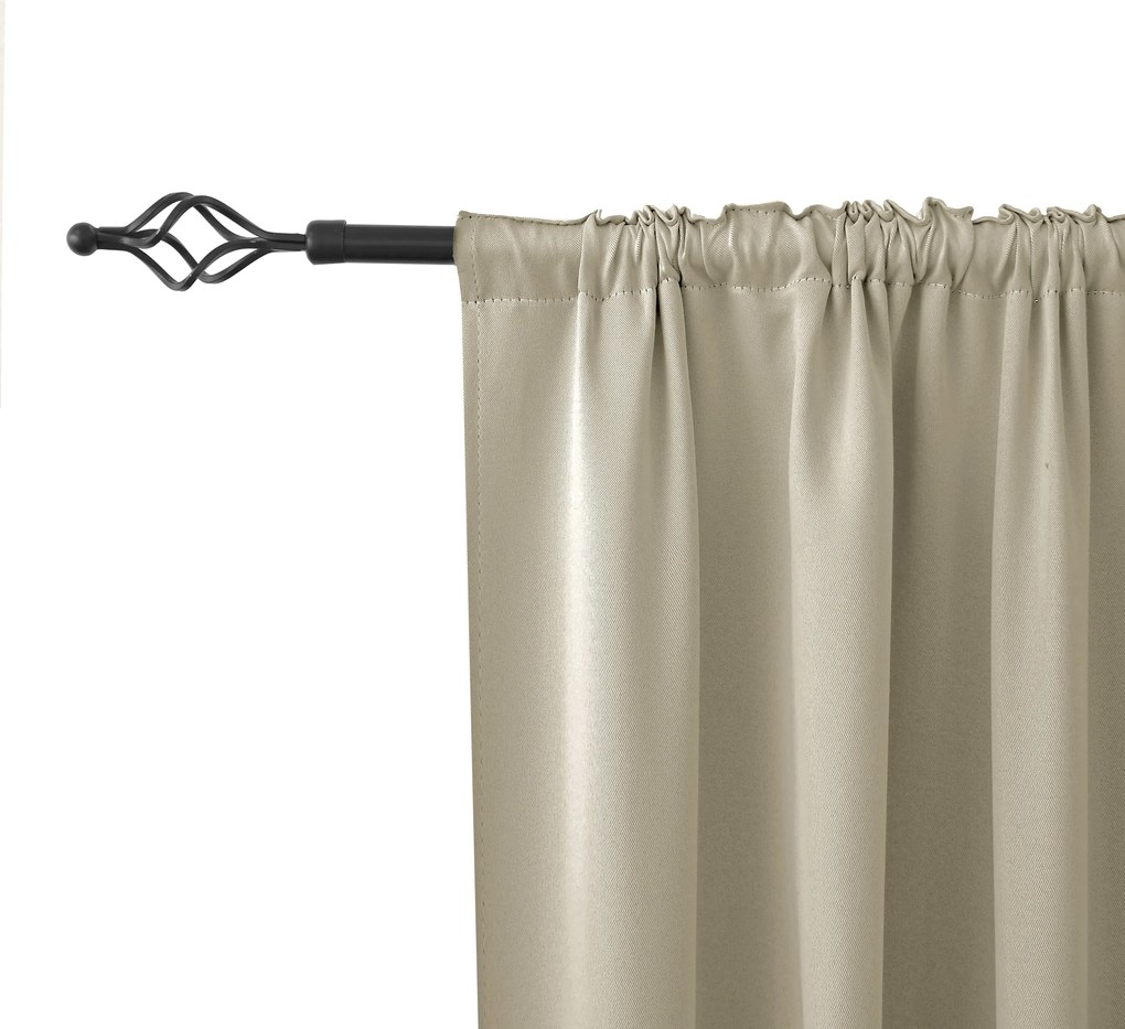Záves OXFORD 140x250 cm, svetlobéžový Zavesenie: Kovové krúžky