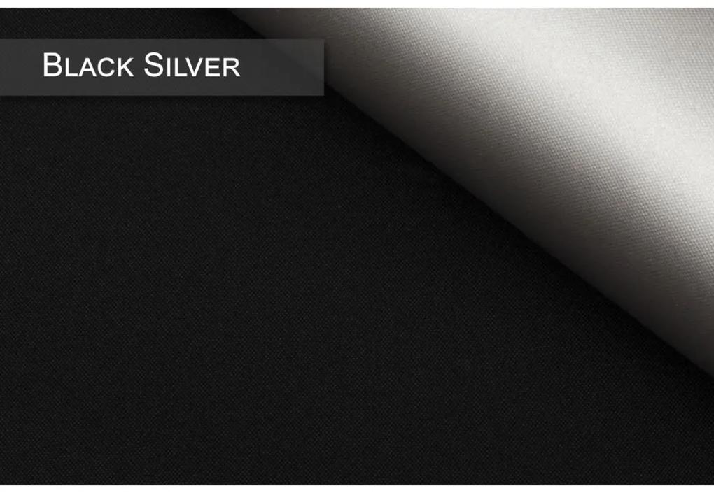 Dekodum Termoizolačná roleta v bielej kazete, farba látky Black Silver Šířka (cm): 57, Dĺžka (cm): 150, Strana mechanizmu: Práva