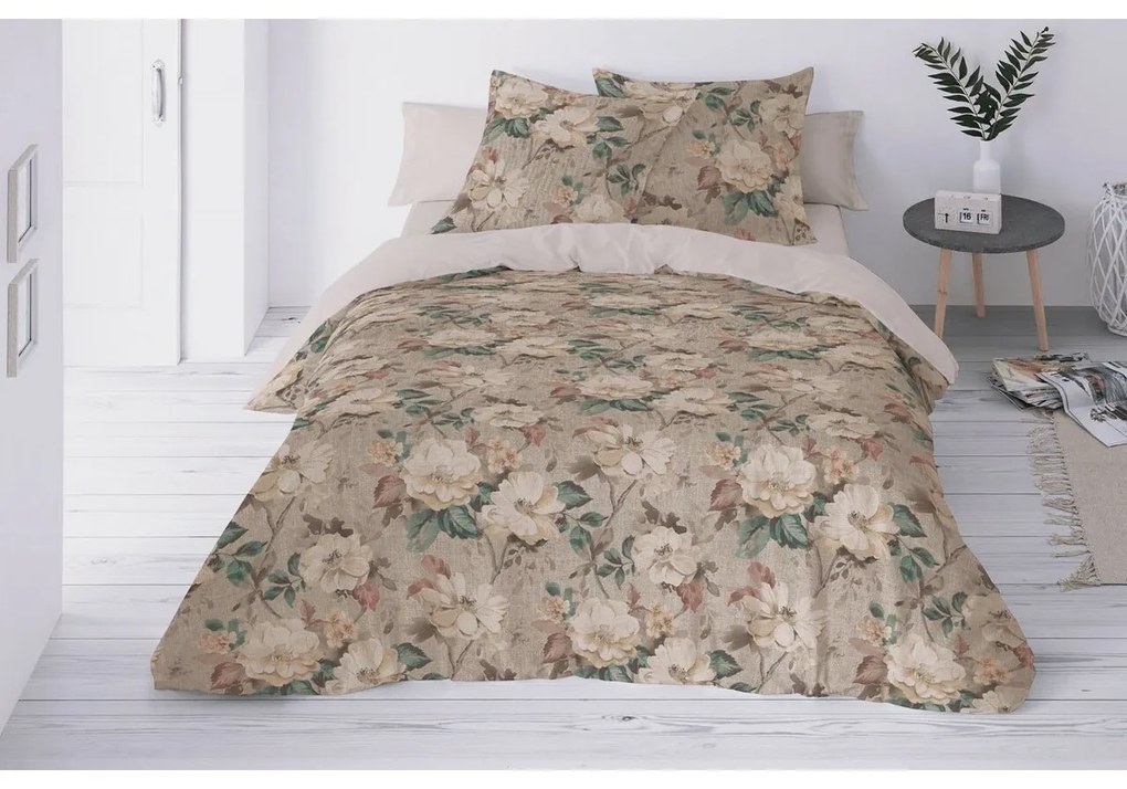 Obliečky zo zmesi bavlny a ľanu Rose, 220 x 200 cm, 2 ks 70 x 80 cm