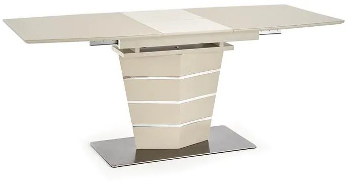 Rozkladací jedálenský stôl 140-180 cm Suena (biela + strieborná) (pre 6 8 osôb). Akcia -14%. Vlastná spoľahlivá doprava až k Vám domov. 1048600