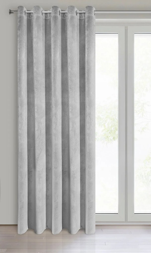 ZATEMŇOVACÍ ZÁVES NA KRÚŽKOCH VILLA 140X250 CM SIVÁ