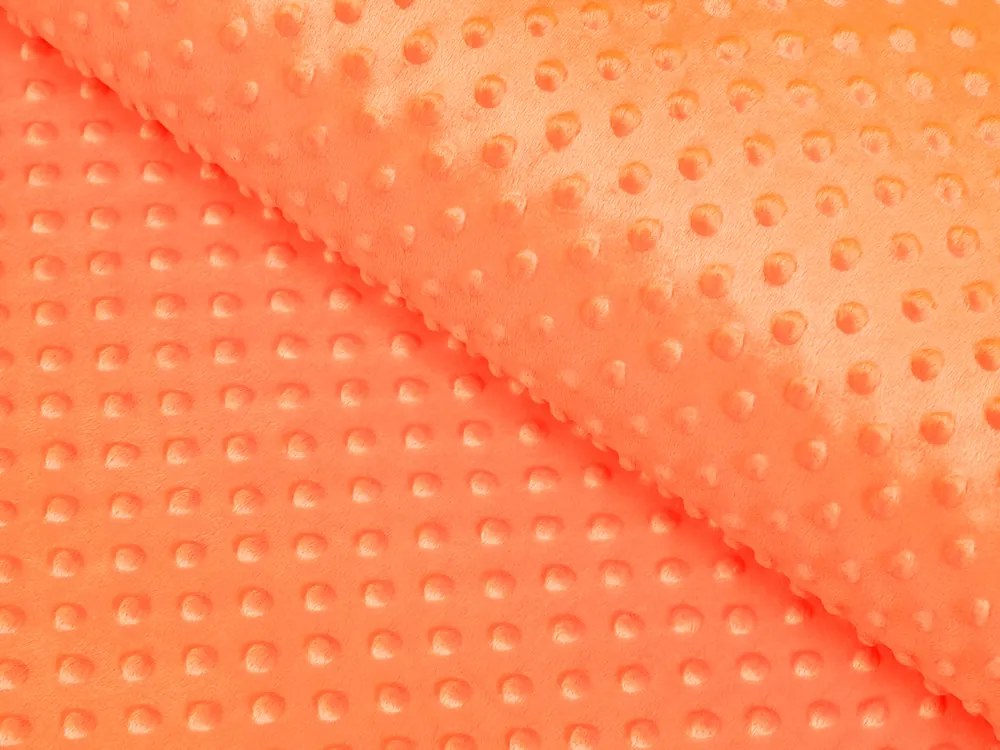 Biante Detská obliečka na vankúš Minky 3D bodky MKP-022 Oranžová 50 x 70 cm