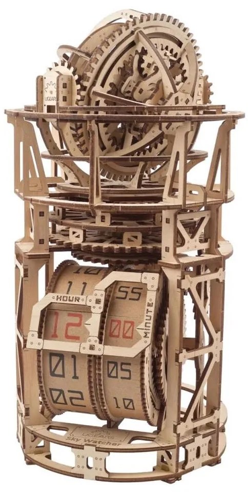 Ugears - 3D drevenené mechanické puzzle Hodinový strojček s tourbillonom UG70092