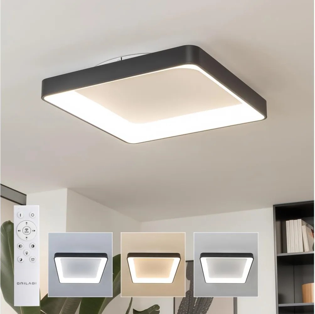 Brilagi - LED stmievateľné stropné svietidlo FALCON II LED/125W/230V 60x60 cm čierna +DO
