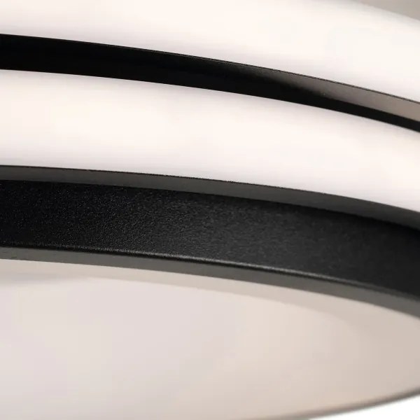 Brilagi - LED stmievateľné stropné svietidlo FLARE LED/84W/230V 47x51 cm čierna + DO