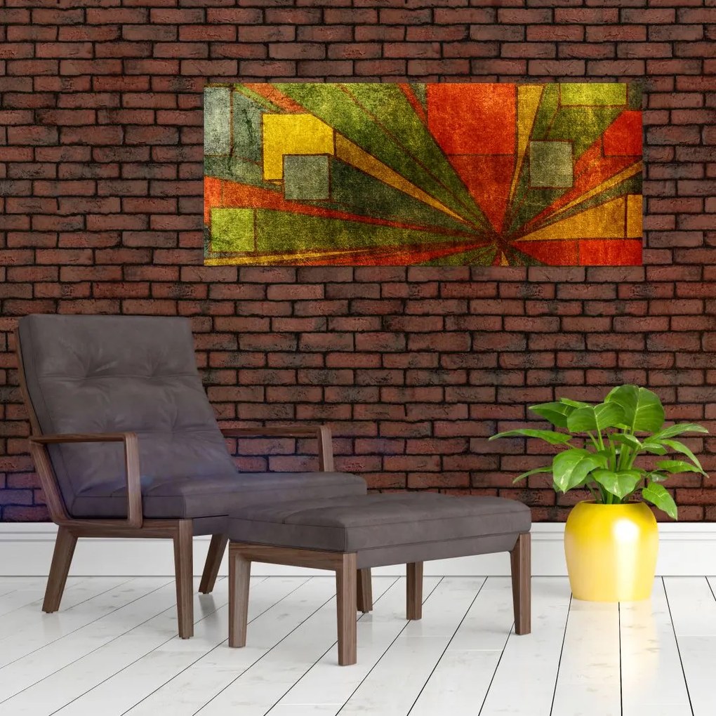 Obraz geometrické abstrakcie (120x50 cm)