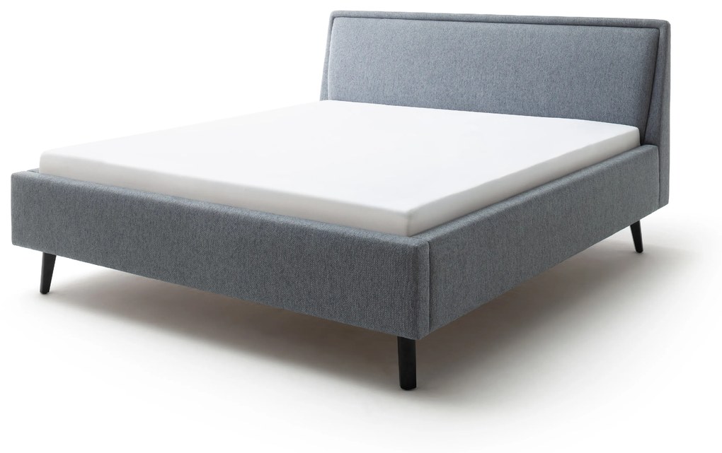 Čalúnená posteľ FRIEDA 160x200, modrá Barva: drevo