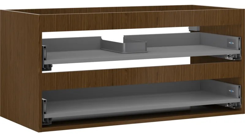 Mexen Box-A, závesná skrinka 100 cm, 2 zásuvky, orech, 91AX0-1000-470-2-86