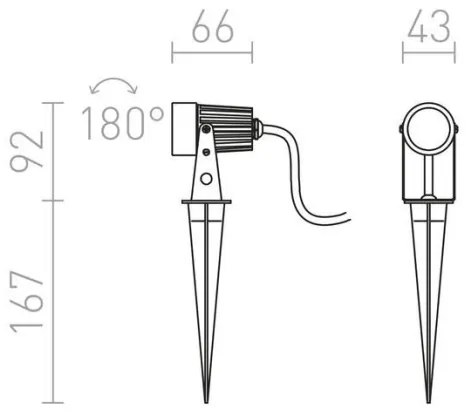 RED - Design Rendl - R10530 - LED Vonkajšie svietidlo GUN LED/3W/230V IP65